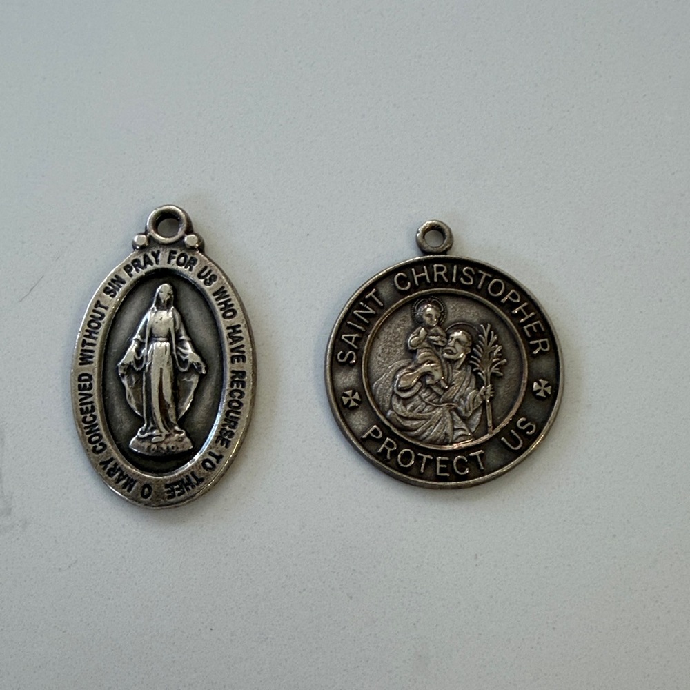 Saint Medallion Sterling Silver Pendants